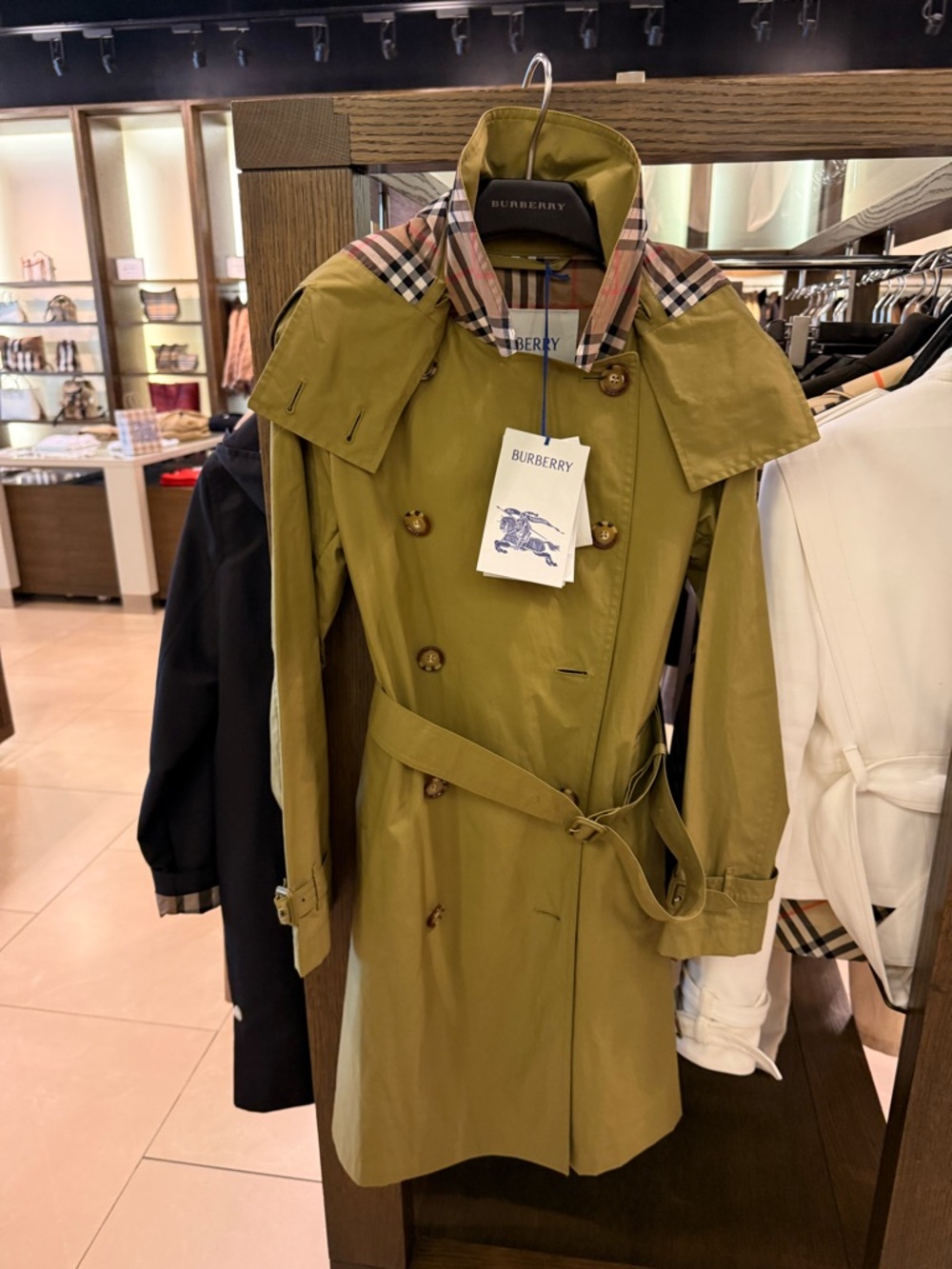 Burberry Telford Hooded Trench Coat Windbreaker‎ Women Cool Olive Green $1695 - Picture 4 of 9